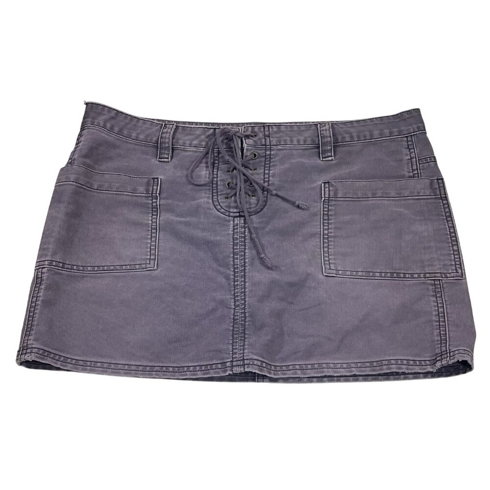 Vtg American Eagle Outfitters Micro Mini Skirt Womens 10 Purple Cargo Y2K Boho